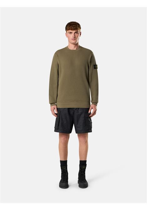 felpa 6100056 uomo verde militare STONE ISLAND | L1S15 6100056 S0044V005G